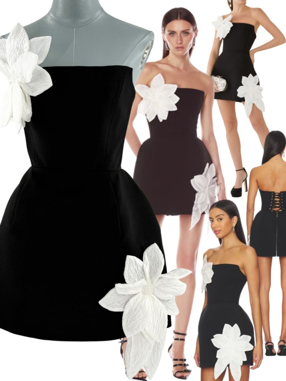 🆕 BRONX & BANCO 🧿 NWOT Jasmine Maraya Black & White Mini Dress, Sz S US 4